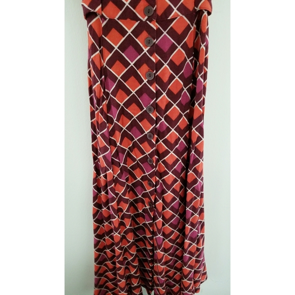 Forever 21 Tie-Front Geo Print Midi Dress - Picture 9 of 13